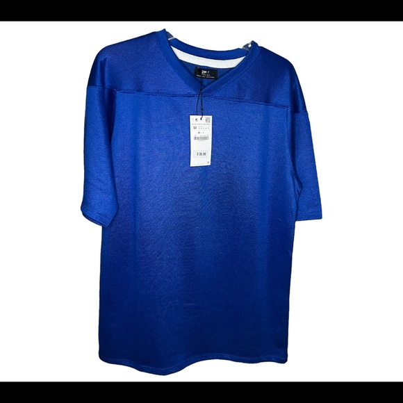 Zara Shirts Zara Nwt Sports Jersey Blue Poshmark